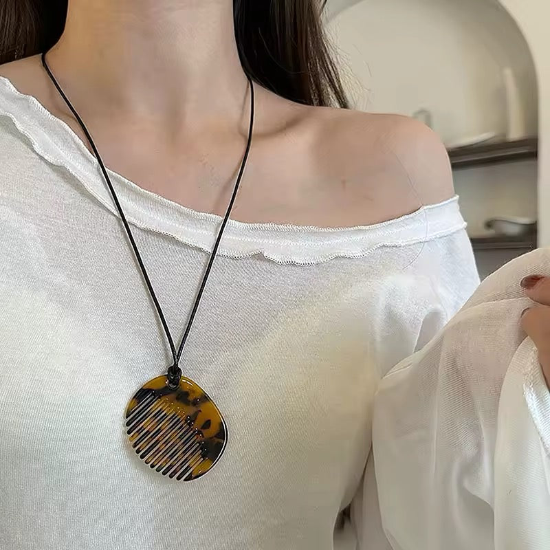 Boho Chic Hair Comb Pendant. Womens pendants
