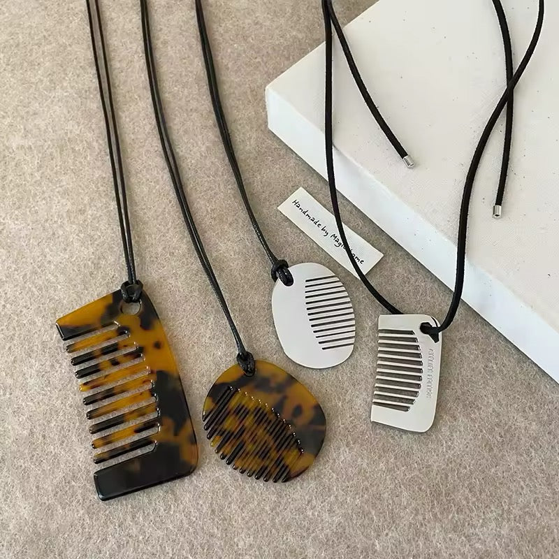 Boho Chic Hair Comb Pendant. Womens pendants