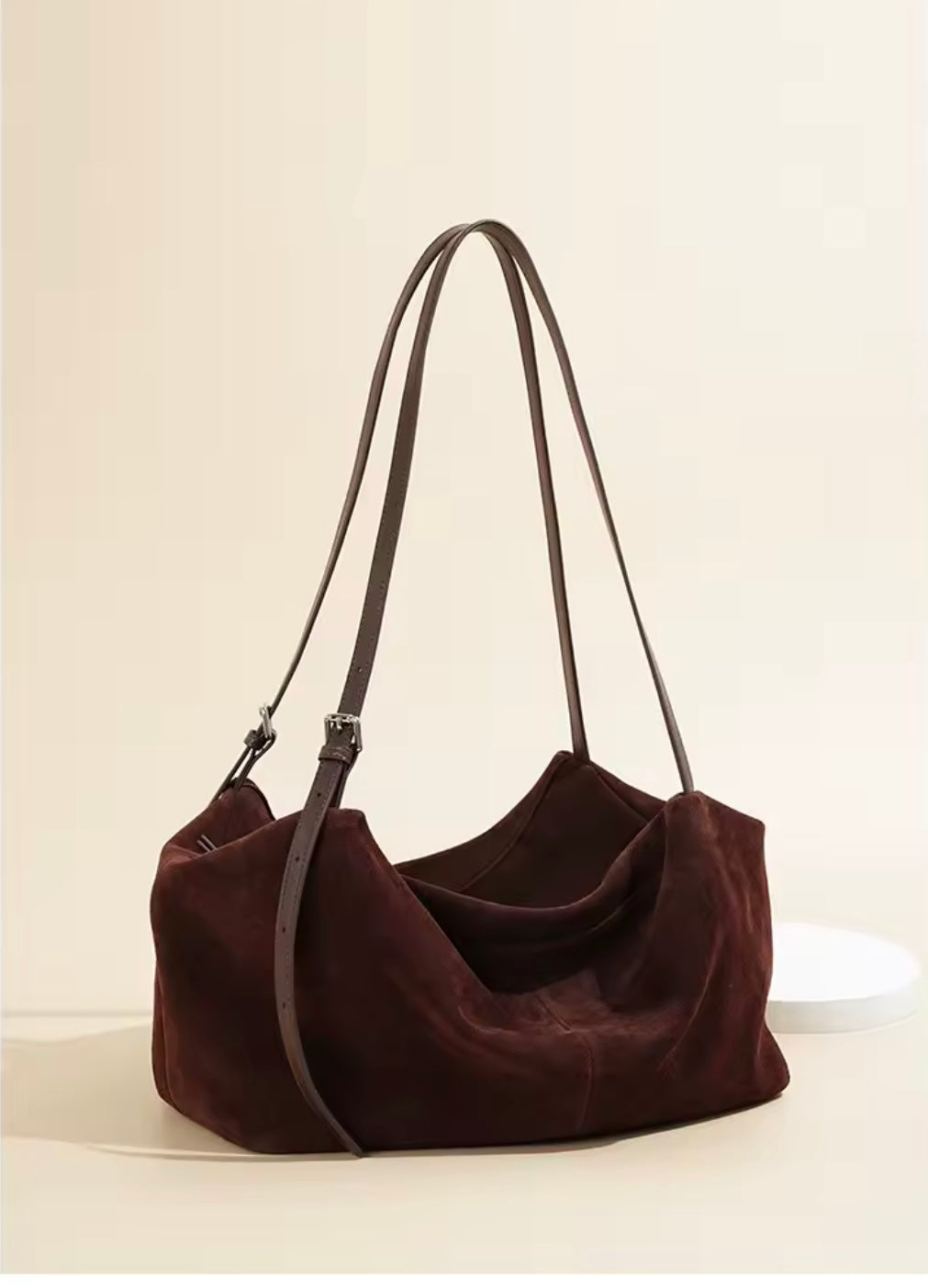 Handmade Leather Tote Bag with a Spacious Interior and Adjustable Shoulder Strap