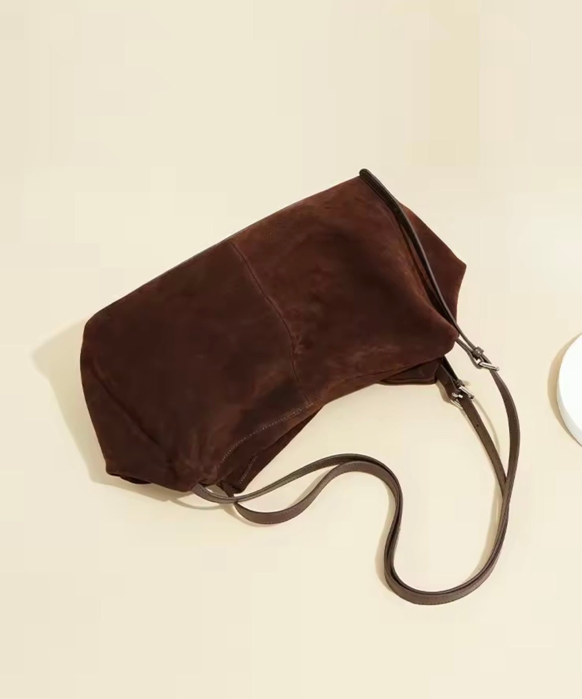 Handmade Leather Tote Bag with a Spacious Interior and Adjustable Shoulder Strap