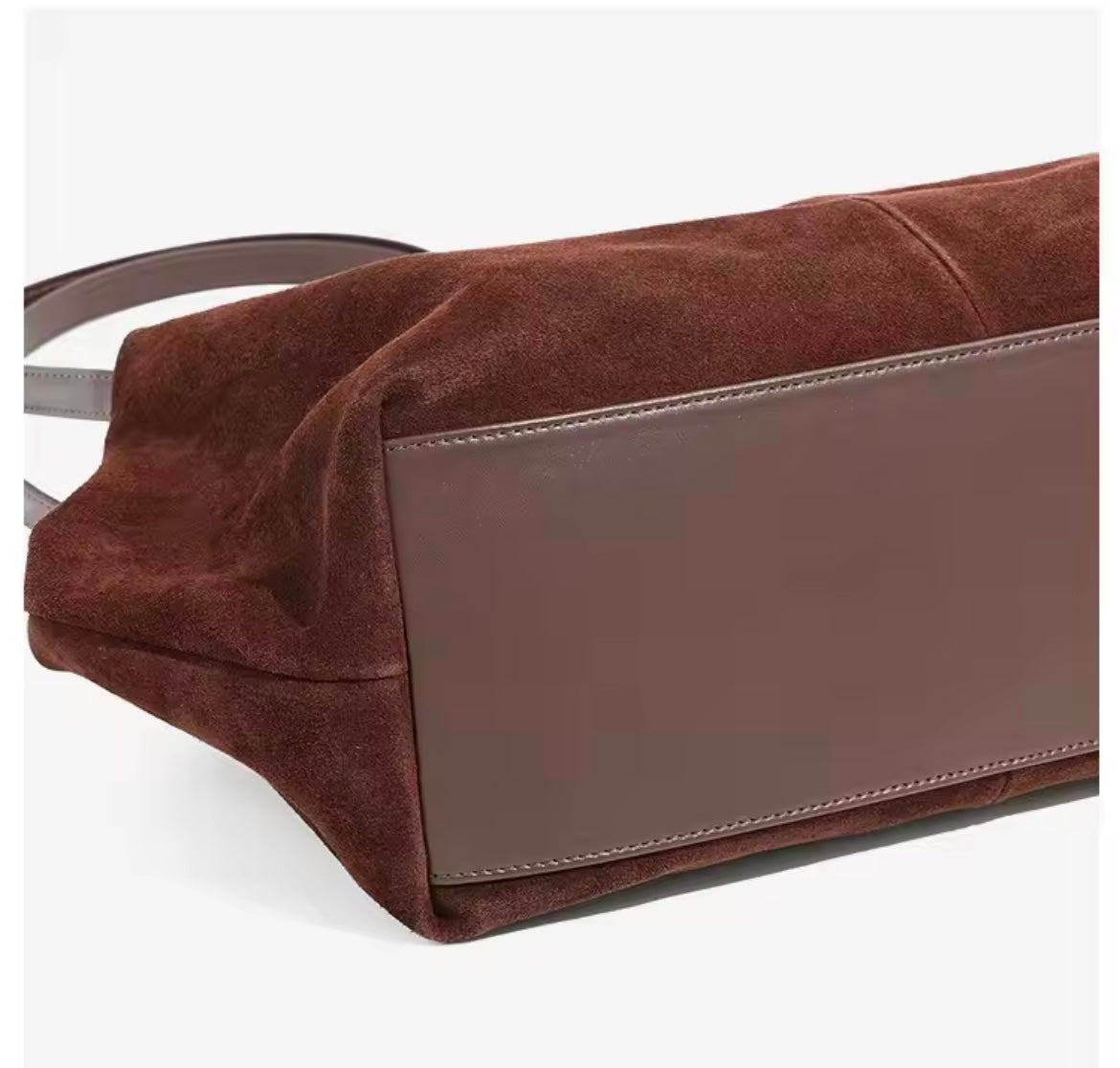 Handmade Leather Tote Bag with a Spacious Interior and Adjustable Shoulder Strap