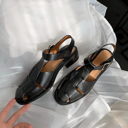 Handcrafted Elegance: Genuine Leather Women's Sandals