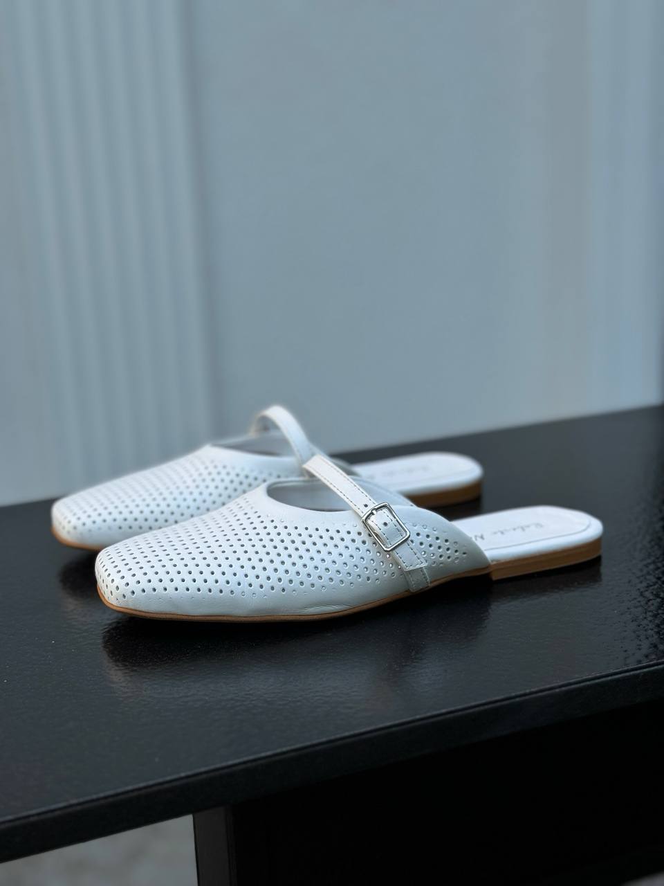 Handmade Perforated Genuine Leather Clogs