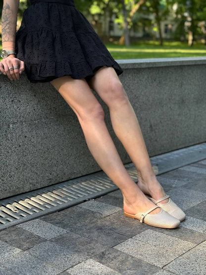 Handmade Perforated Genuine Leather Clogs