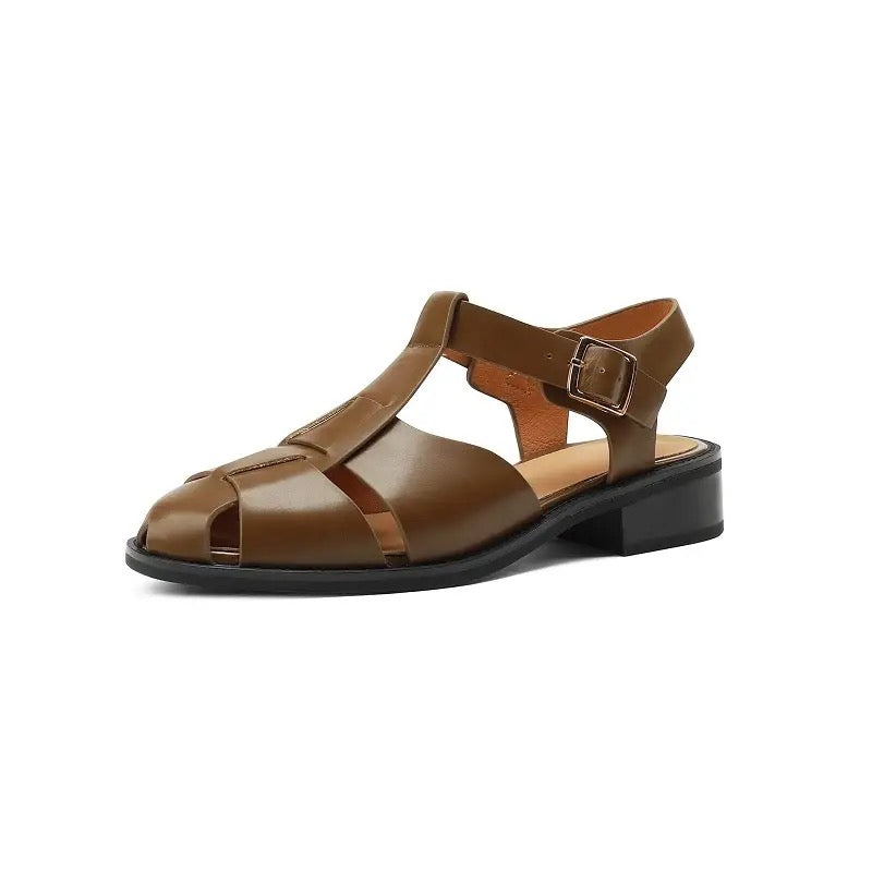 Handcrafted Elegance: Genuine Leather Women's Sandals