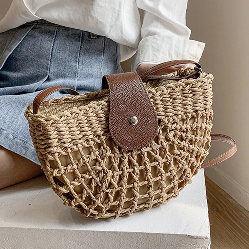 Chic Women's Small Wicker Bag