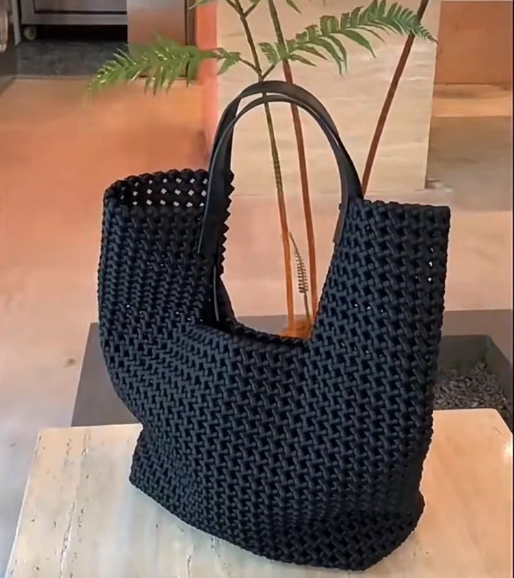 Stylish Woven Leather Bag for Women