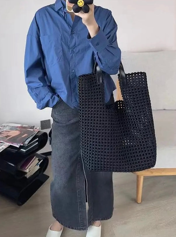 Stylish Woven Leather Bag for Women