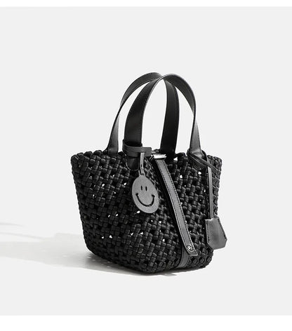 Elegant Retro Women's Woven Handbag