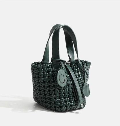 Elegant Retro Women's Woven Handbag