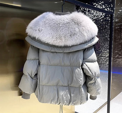 Women's Down Jacket with Real Fur – Ultimate Winter Luxury. Women's Jacket Large