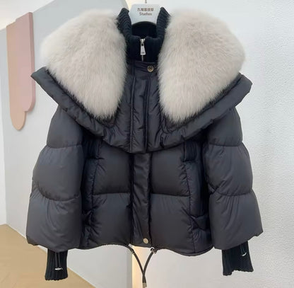 Women's Down Jacket with Real Fur – Ultimate Winter Luxury. Women's Jacket Large