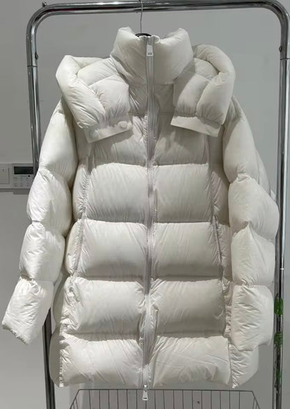 Ultimate Warmth: Women's Long Plus Size Duck Down Jacket