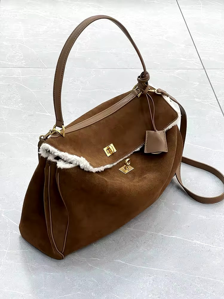 Rodeo Luxe Suede Bag on Sheepskin Lining – Perfect for the Wild at Heart