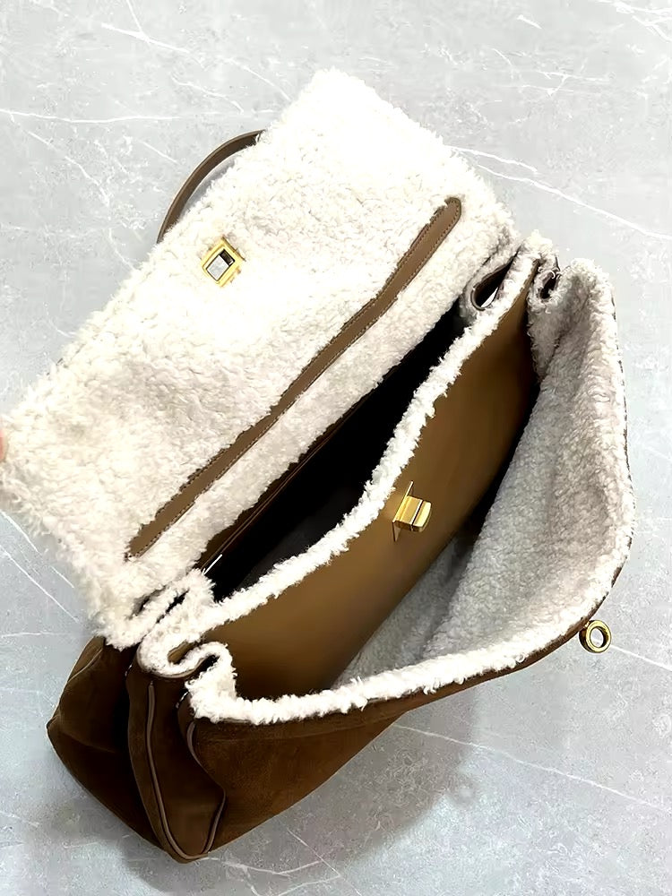 Rodeo Luxe Suede Bag on Sheepskin Lining – Perfect for the Wild at Heart