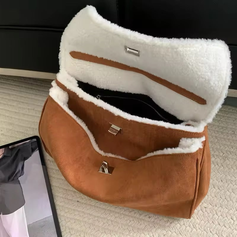 Rodeo Luxe Suede Bag on Sheepskin Lining – Perfect for the Wild at Heart