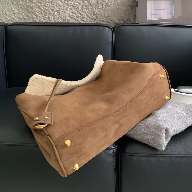 Rodeo Luxe Suede Bag on Sheepskin Lining – Perfect for the Wild at Heart