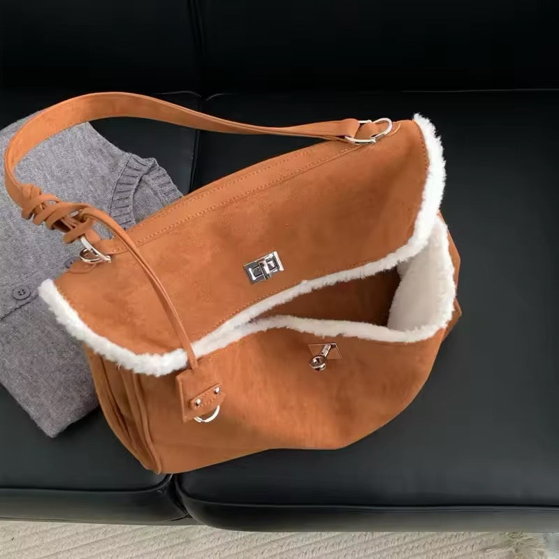 Rodeo Luxe Suede Bag on Sheepskin Lining – Perfect for the Wild at Heart