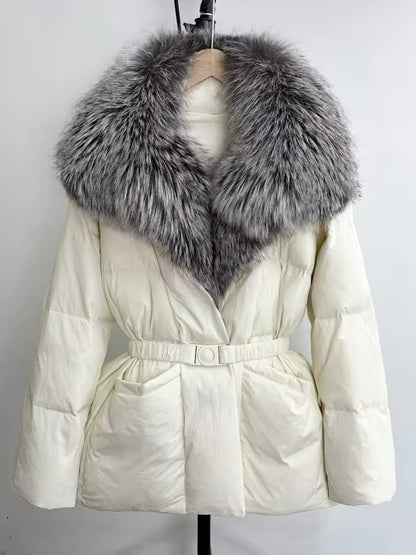 Women's Down Jacket with Natural Fur – Ultimate Winter Luxury. Women's plus size jacket