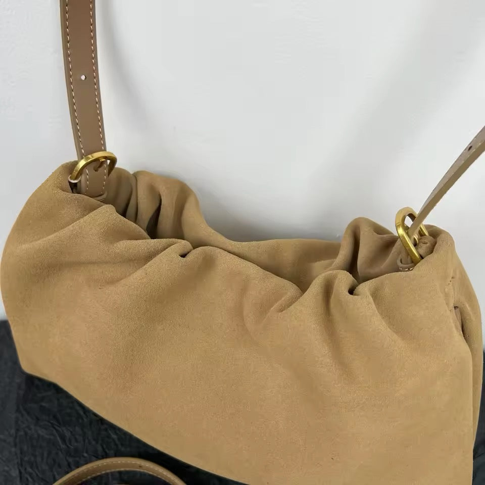 Luxurious Women's Handbag Crafted from Genuine Suede