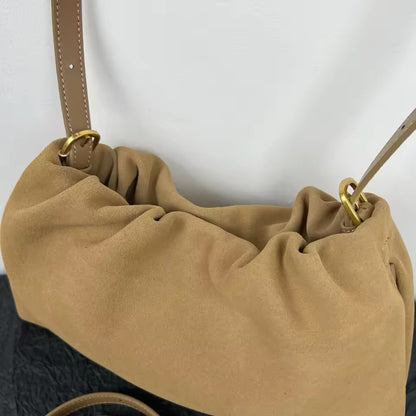 Luxurious Women's Handbag Crafted from Genuine Suede