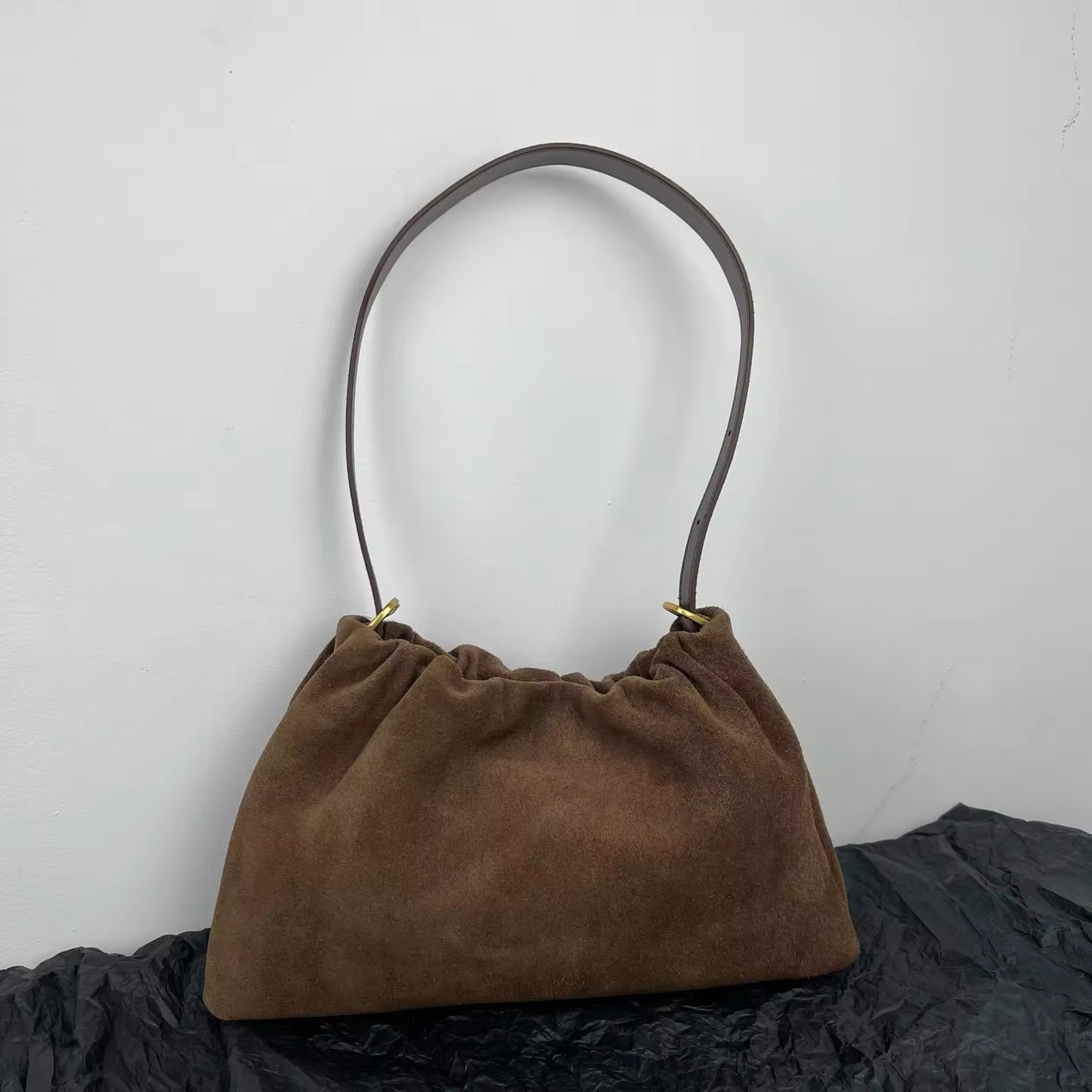 Luxurious Women's Handbag Crafted from Genuine Suede