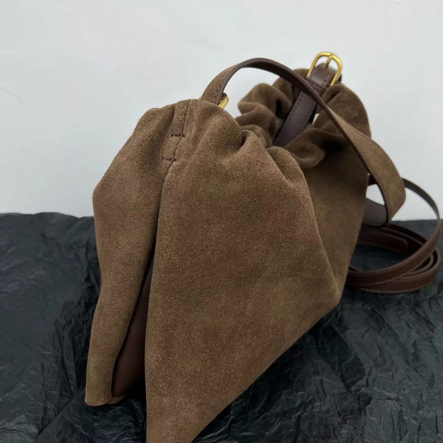 Luxurious Women's Handbag Crafted from Genuine Suede