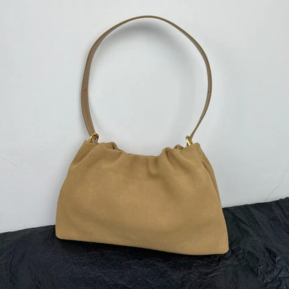 Luxurious Women's Handbag Crafted from Genuine Suede