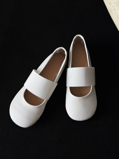 Elegant Handmade Genuine Leather Ballet Flats for Women