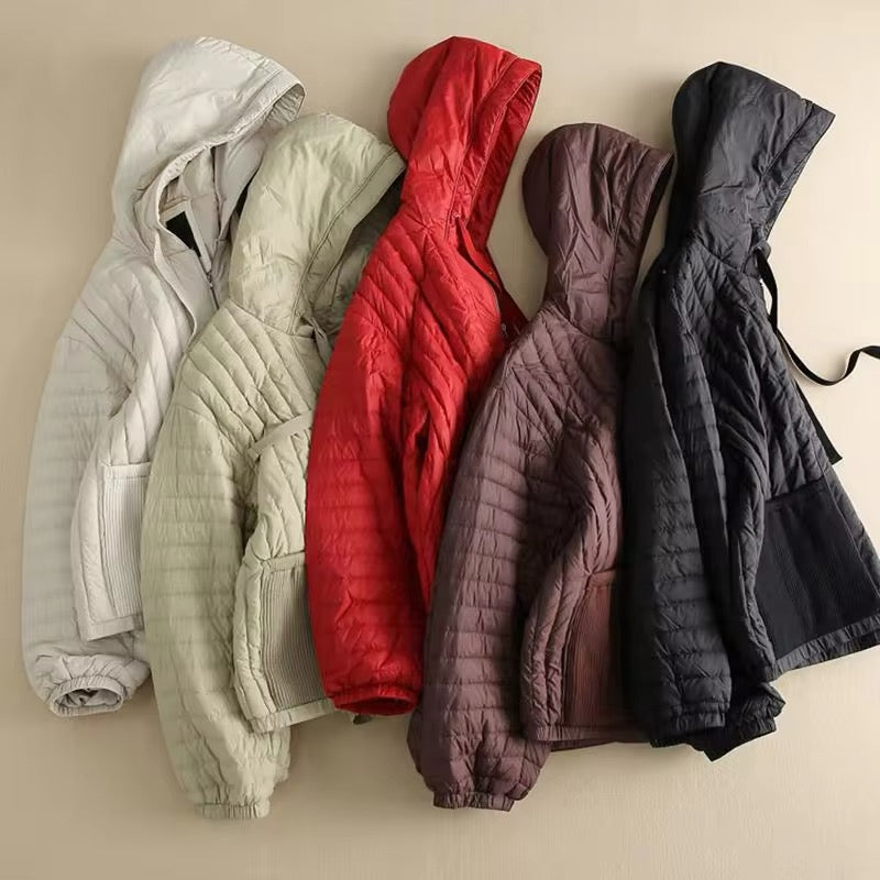 Lightweight Autumn Hooded Duck Down Jacket for Women