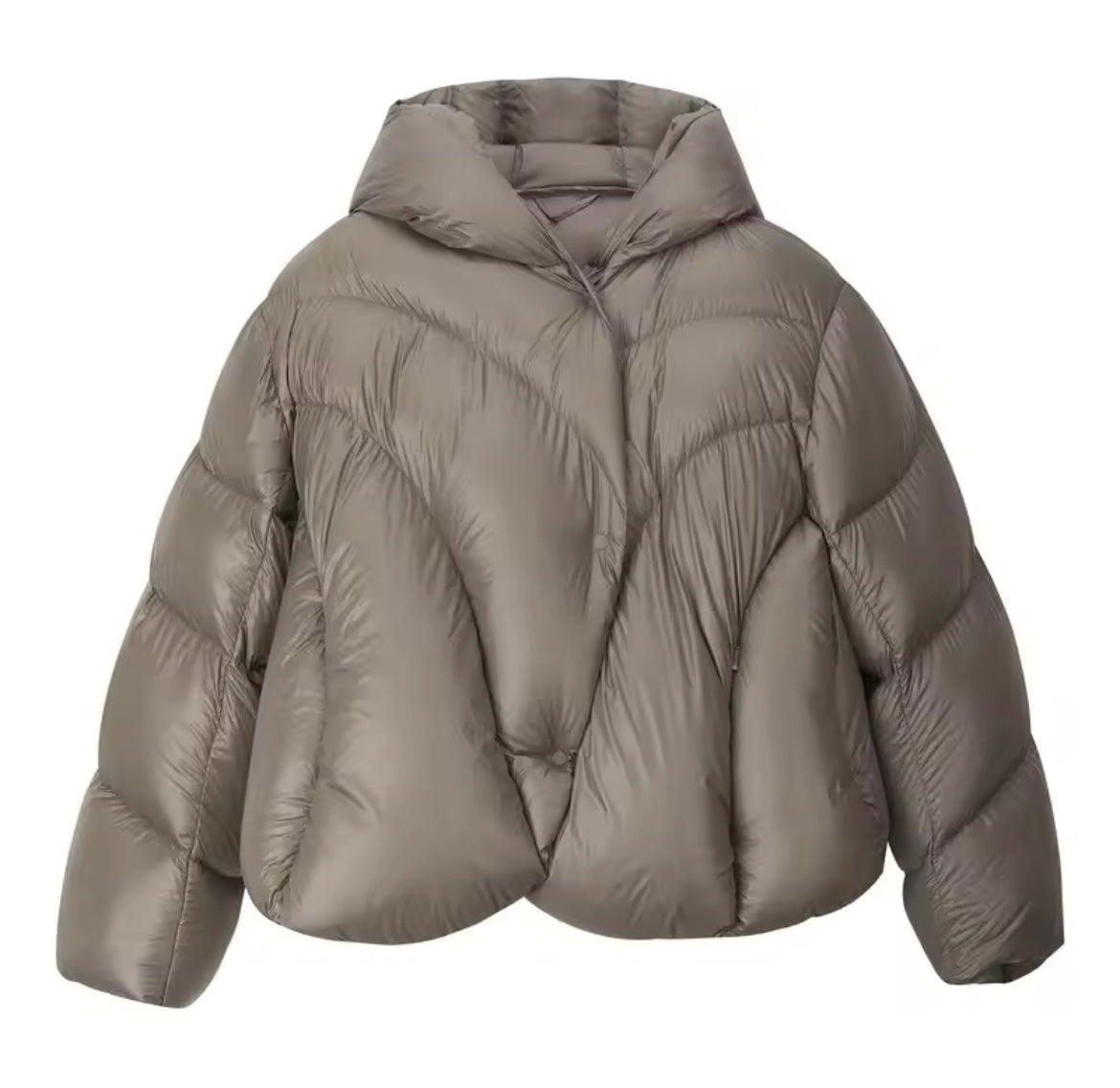 Cozy Women's Hooded Duck Down Jacket. Jacket big size