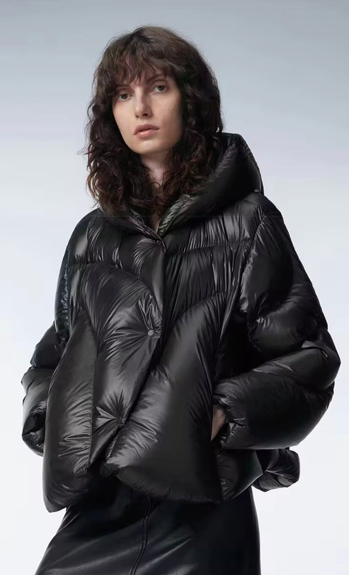 Cozy Women's Hooded Duck Down Jacket. Jacket big size