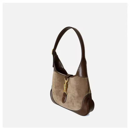 Chic Women's Handbag in Genuine Suede - Trendy & Timeless