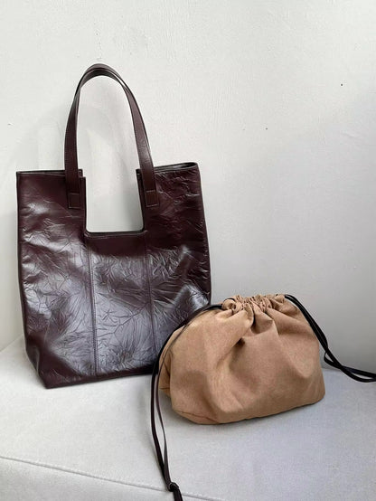 Chic Genuine Leather Women's Shopper Bag – Stylish and Spacious