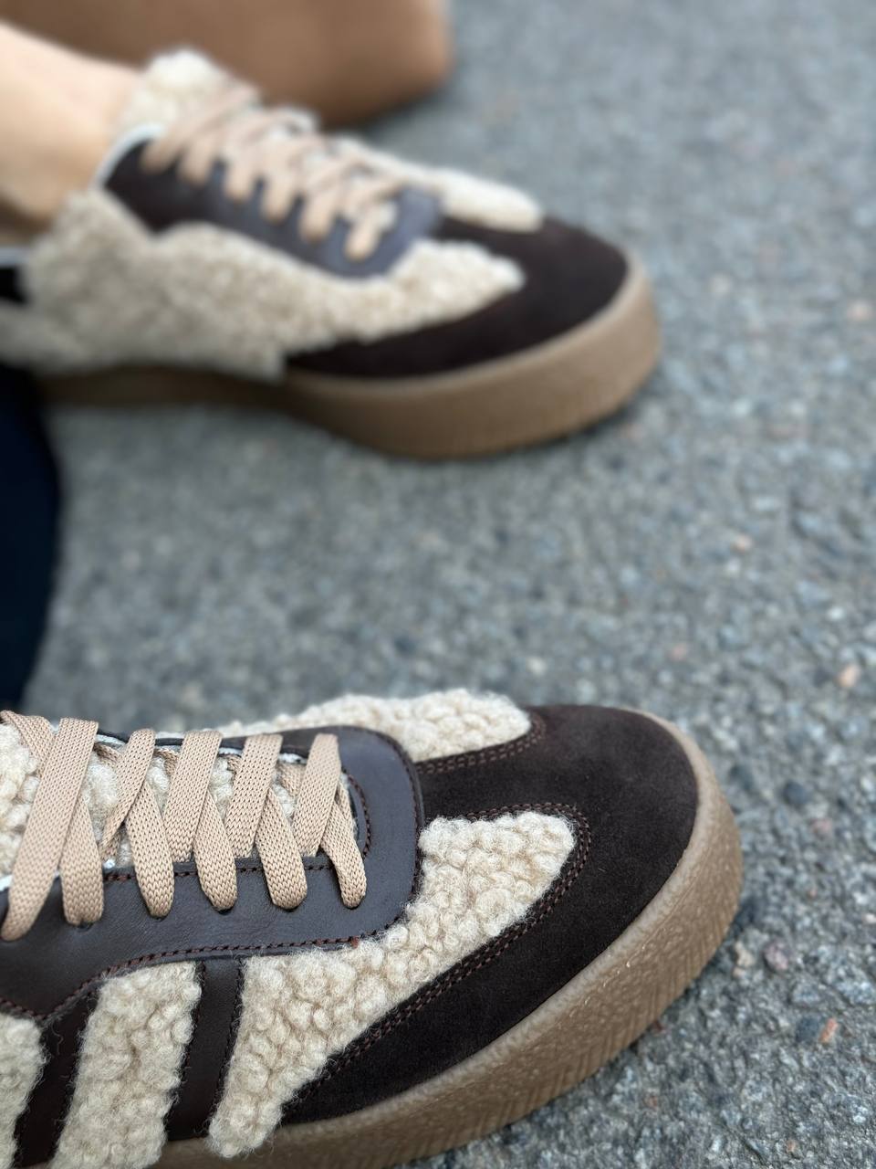 Women's Genuine Leather & Sheepskin Handmade Sneakers – Crafted in Ukraine