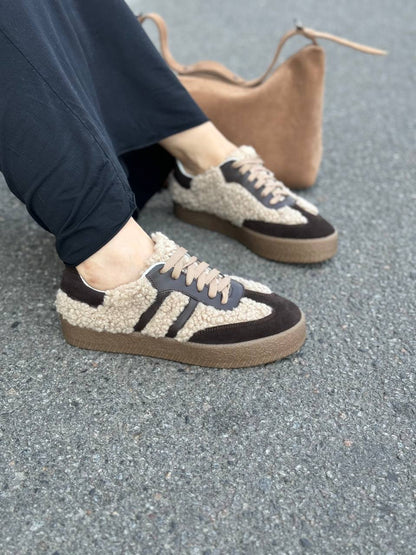 Women's Genuine Leather & Sheepskin Handmade Sneakers – Crafted in Ukraine