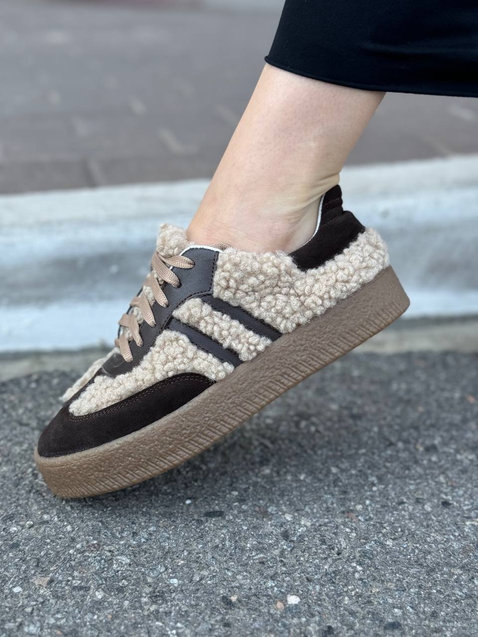 Women's Genuine Leather & Sheepskin Handmade Sneakers – Crafted in Ukraine