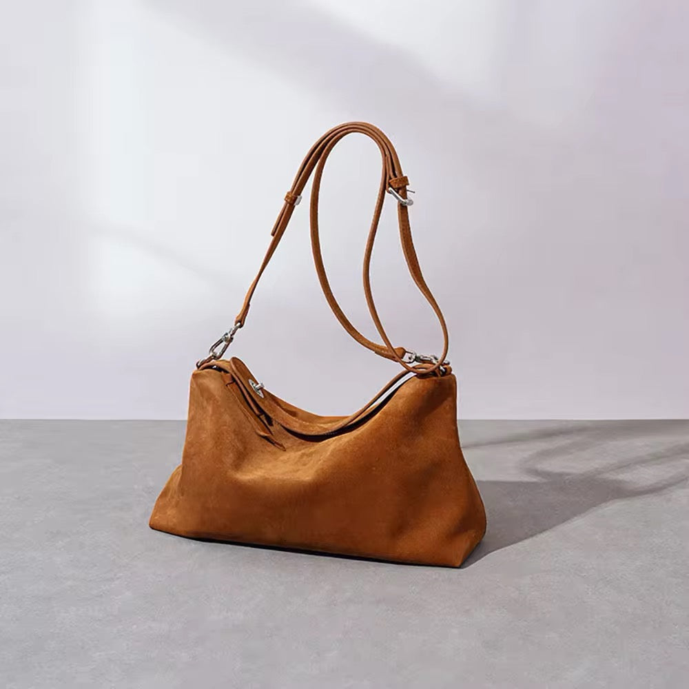 Trendy Women's Bag Made of Genuine Suede – Stylish and Sophisticated