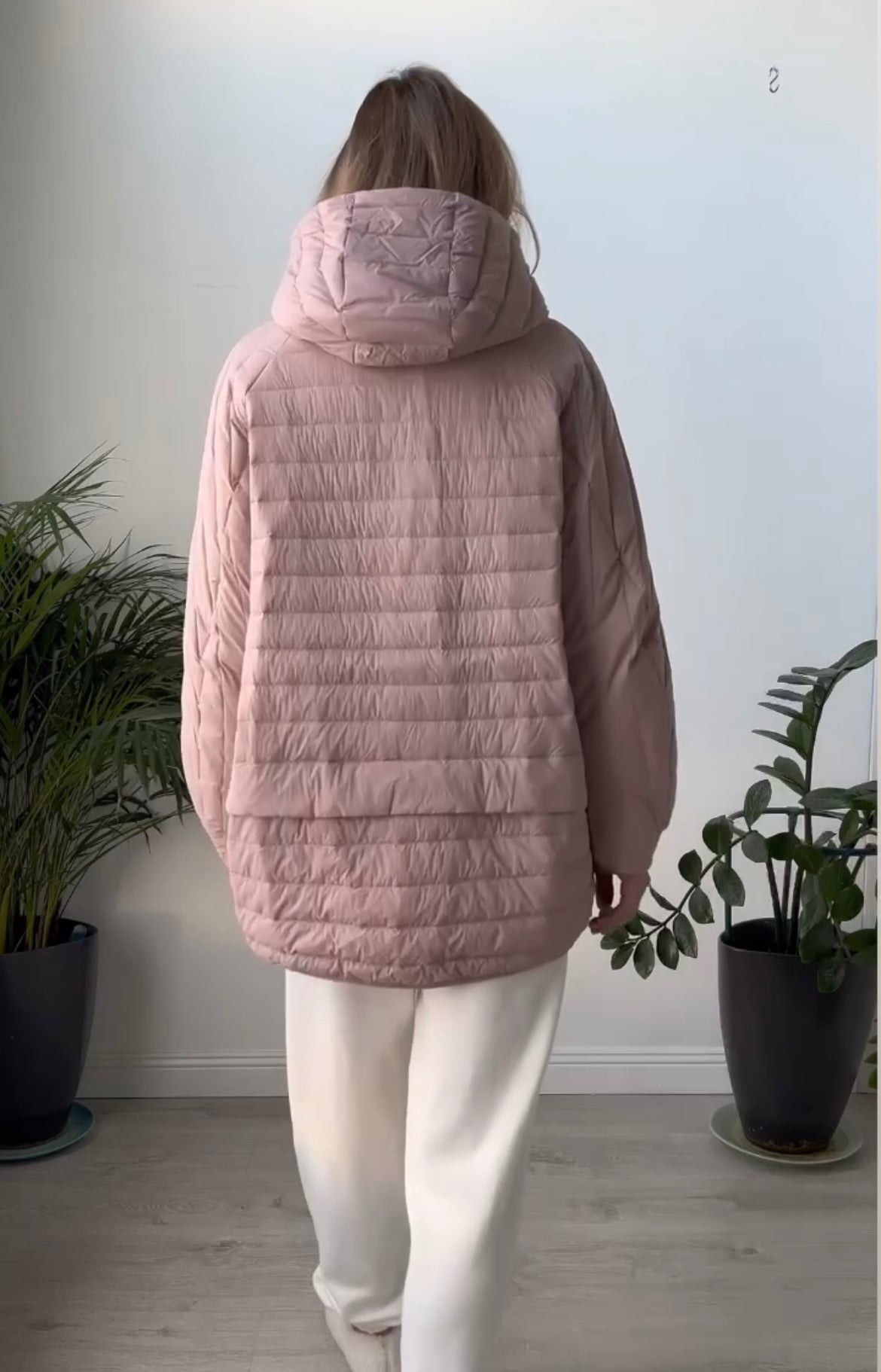 Spring Chic: Women's Duck Down Hooded Jacket. Jacket Big size