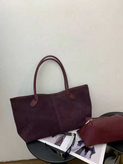 Handmade Women's Large Suede Bag – Premium Quality and Style