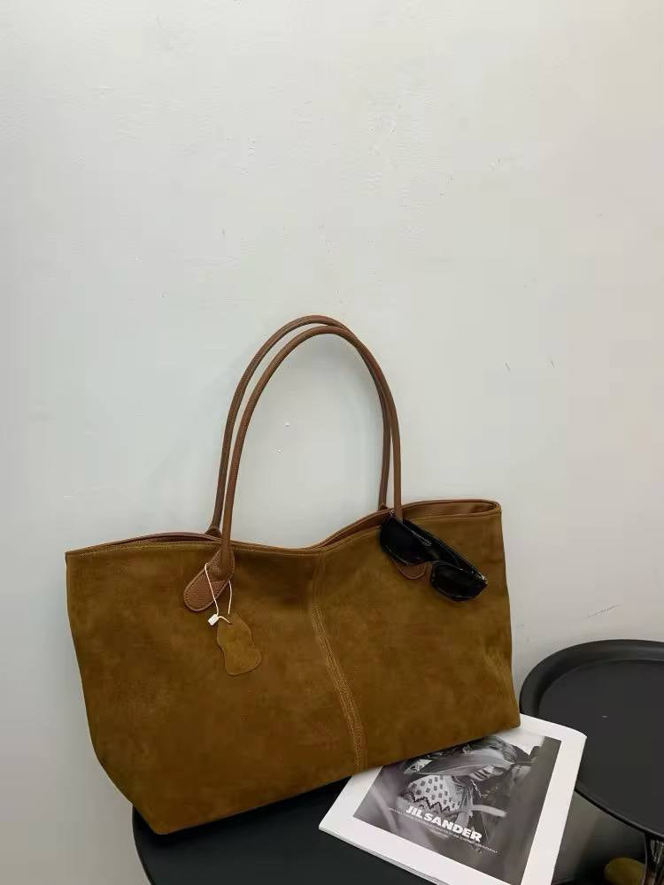 Handmade Women's Large Suede Bag – Premium Quality and Style