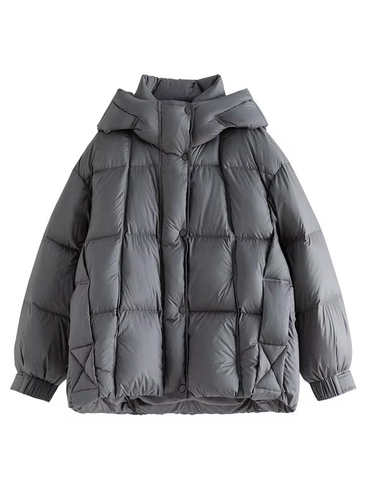 Women's Plus Size Hooded Duck Down Jacket – Ultimate Warmth & Style