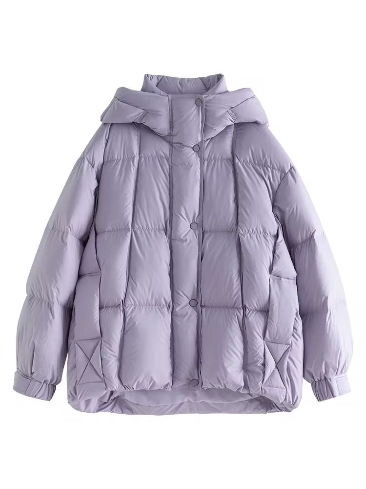 Women's Plus Size Hooded Duck Down Jacket – Ultimate Warmth & Style