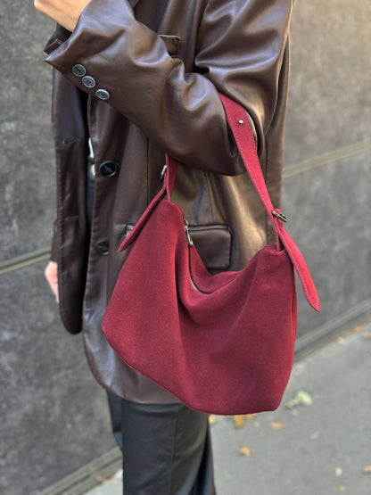 Elegant Suede Handbag - Handmade in Ukraine