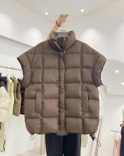 Oversized Women's Duck Down Vest - Ultimate Warmth & Style