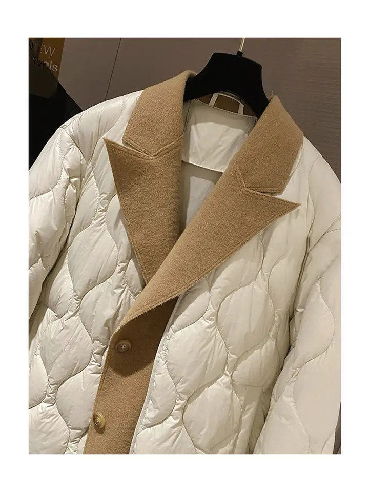 Jacke im Blazer-Stil für Damen. Füllung aus Baumwolle. Große Damenjacke