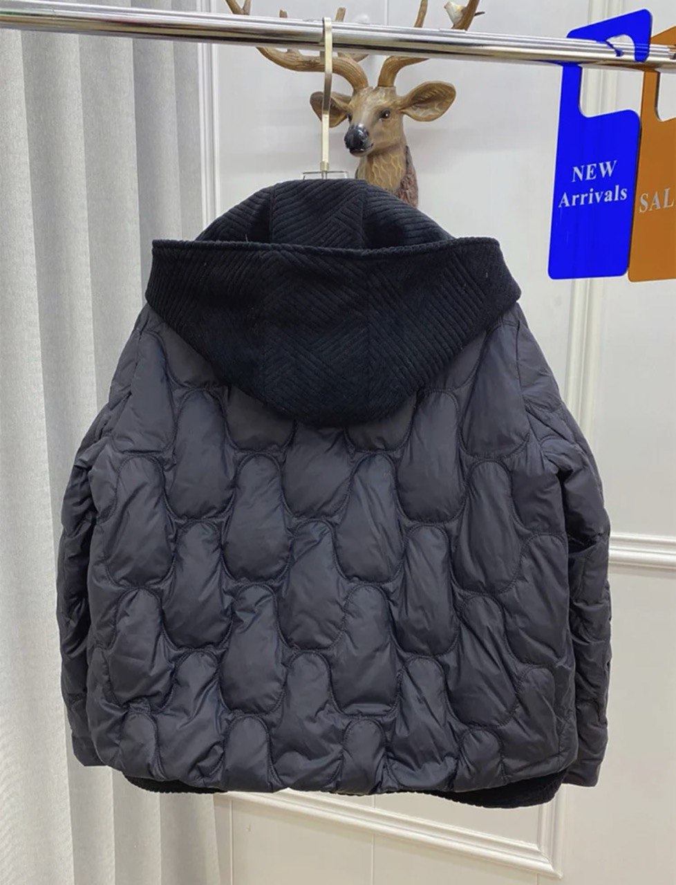 Stay Warm and Stylish: Women's Duck Down Jacket with Hood.