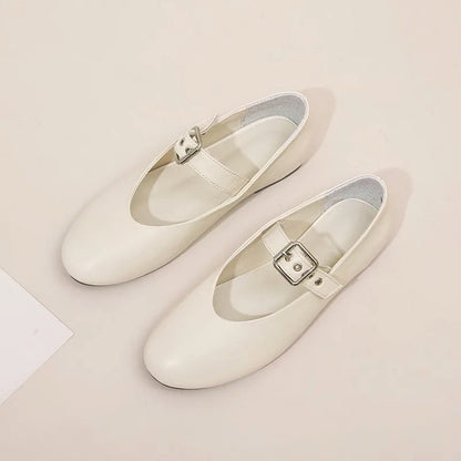 Crafted Women's Leather Ballet Flats. Women's shoes made of genuine leather