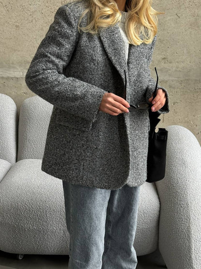 Bouclé Beauty: Woman coat for Effortless Elegance