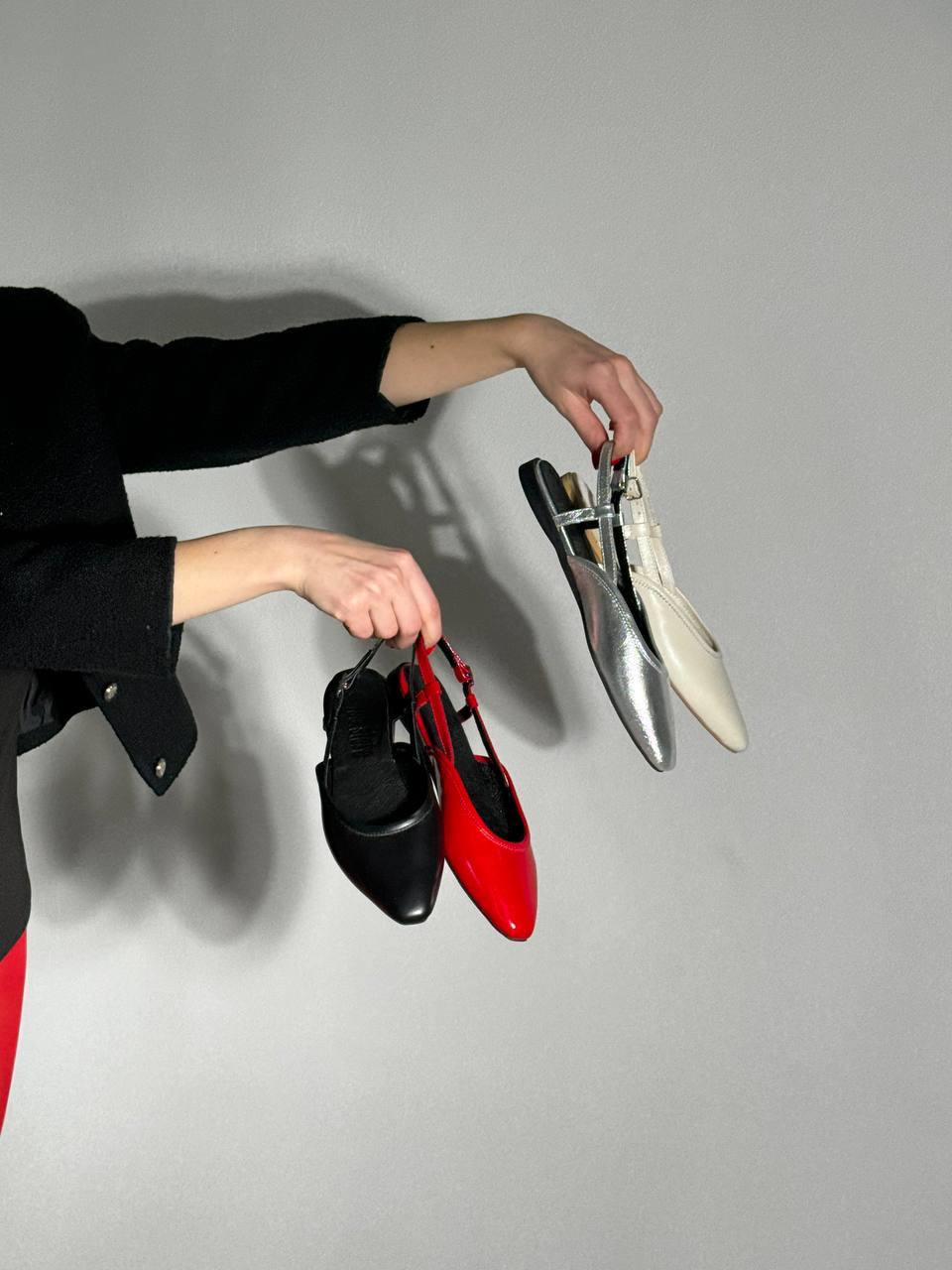 Mit Liebe handgefertigt: Slingbacks aus echtem Leder für Damen